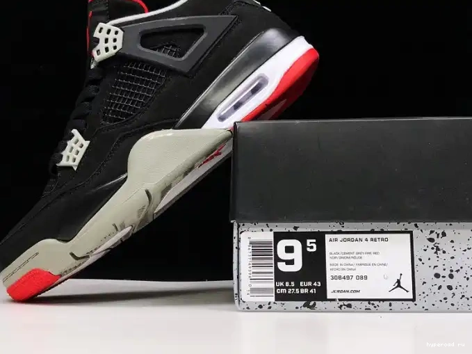 308497-060 CEMENT JORDAN 4 RETRO BLACK 0517